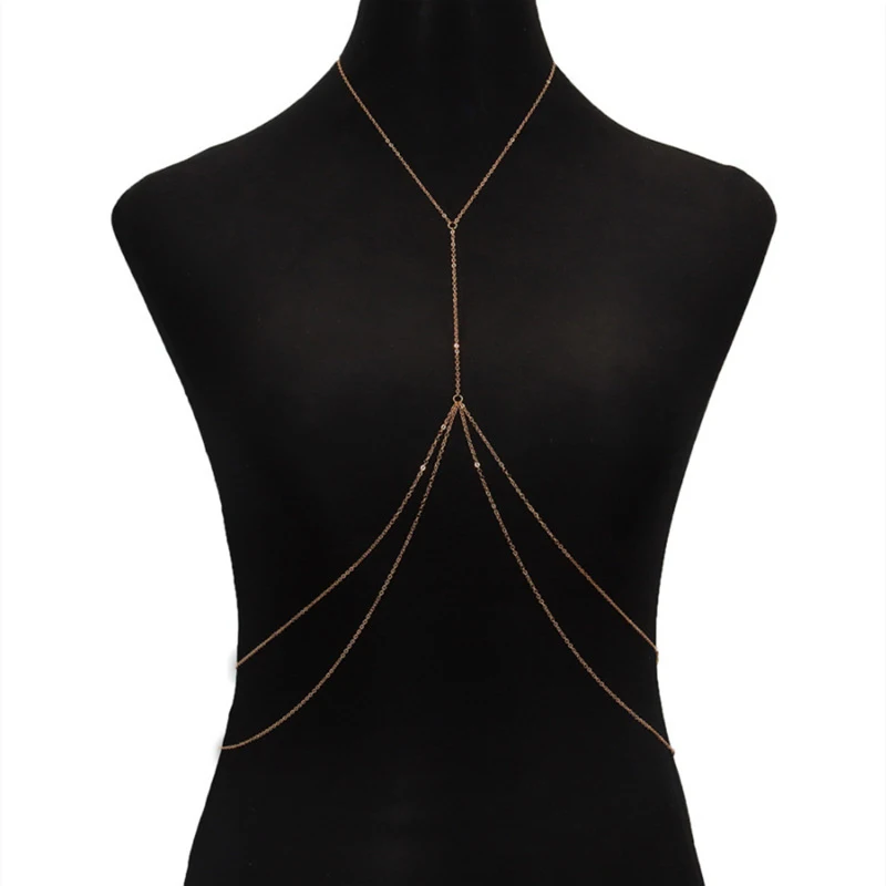 مثير الصدر سلسلة بيكيني أنثى الجسم البطن سلاسل للنساء عبر الخصر سلاسل #2