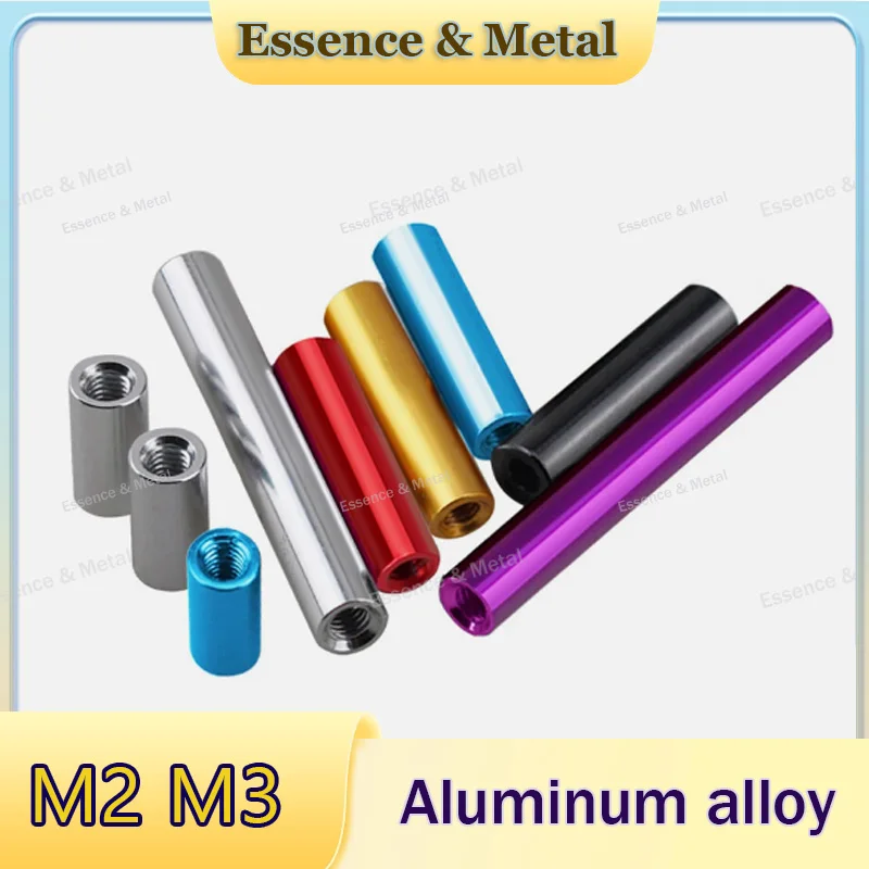 5/10PCS Aluminum Round Standoff Spacer M2 M3 Hollow Double-Headed Long Nut Length 4mm To 120mm Suitable for DIY FPV Model Stand