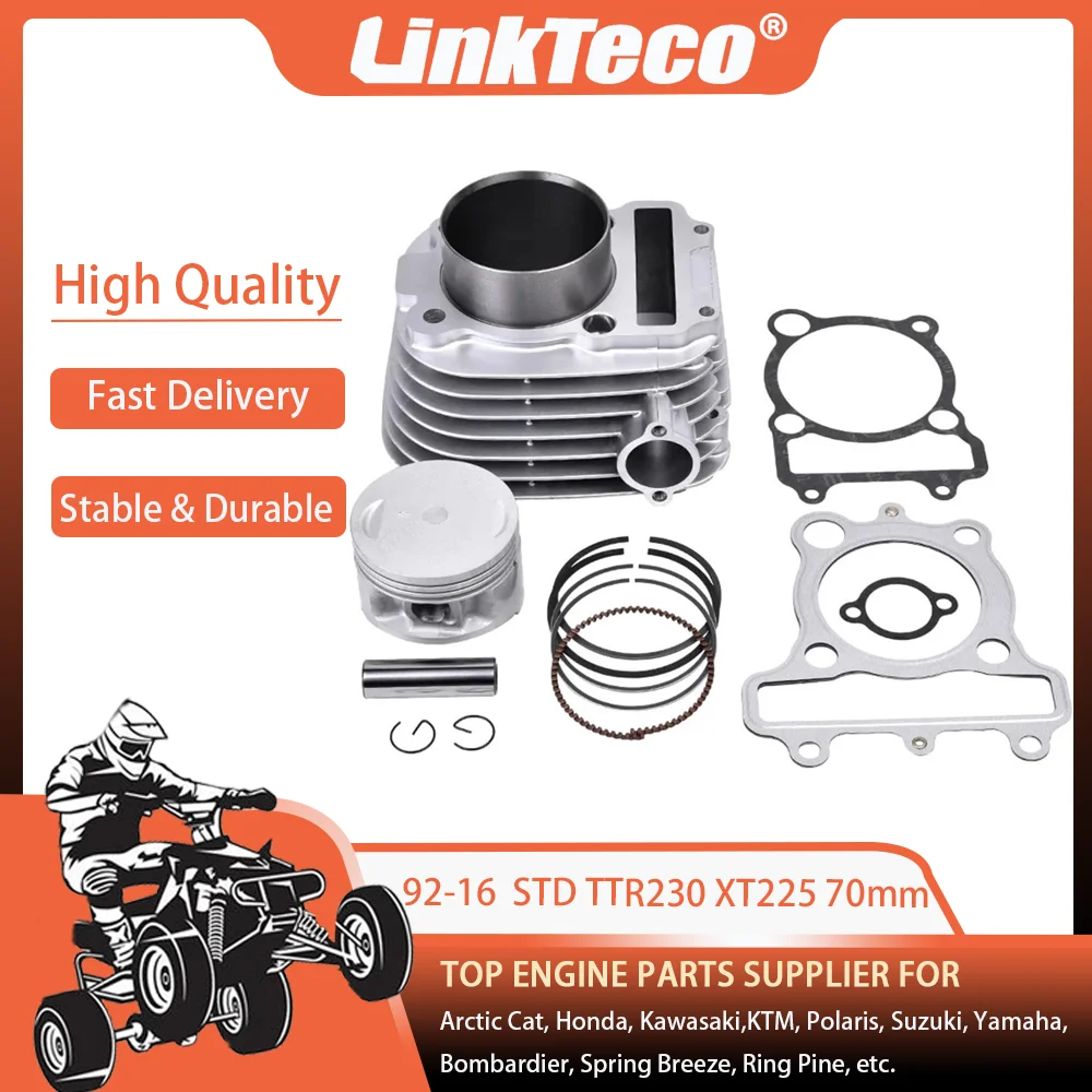 92-16 STD 70mm 225cc 230cc junta de pistón de cilindro Kit de reconstrucción de extremo superior para Yamaha XT225 TTR225 TTR230 4VW-11310-00-00 juego de reparación