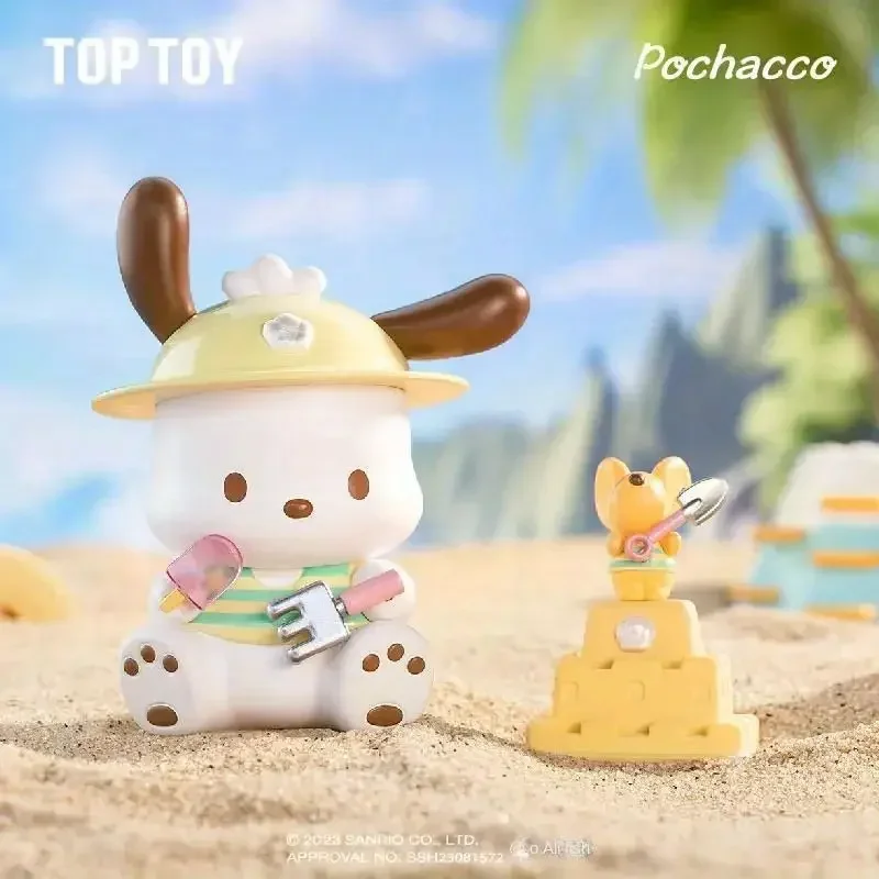 Top Toy Sanrio Pochacco Caixa Cega Mistério Presente Surpresa Estilos Aleatórios Férias Praia Série