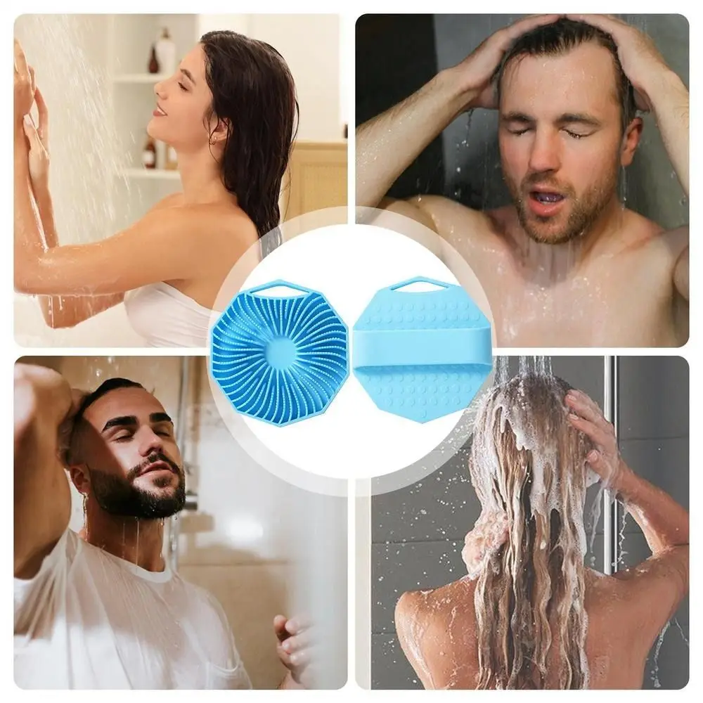

Polygon Silicone Bath Brushes Storage Hanging Drainage Body Exfoliating Exfoliating Spa Massage Bather Easy To Clean