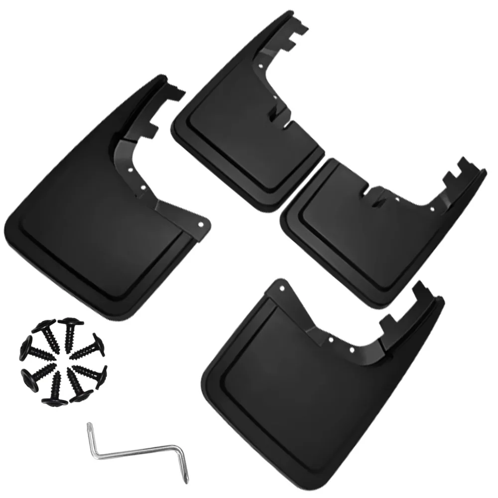 

Mud Flaps Front and Rear Wheel Fender Accessories PP Fender Splash Guards Black for Ford F-150 2021-2025