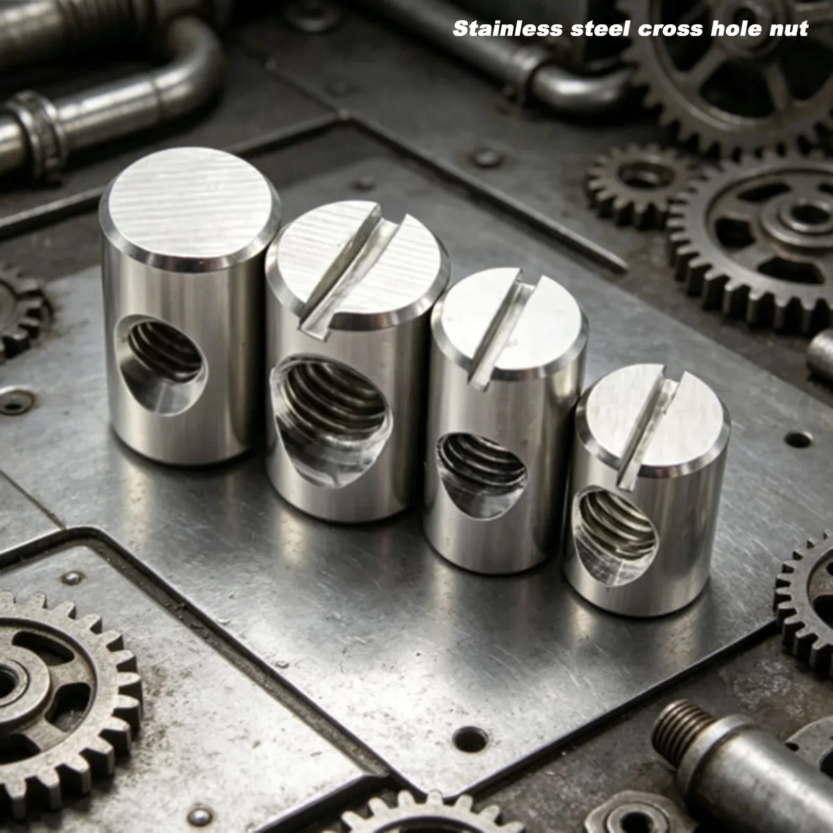 

201 Stainless Steel Hammer Head Embedded Nut, Horizontal Hollow Insert Nut Fastener for Furniture Baby Crib Hardware