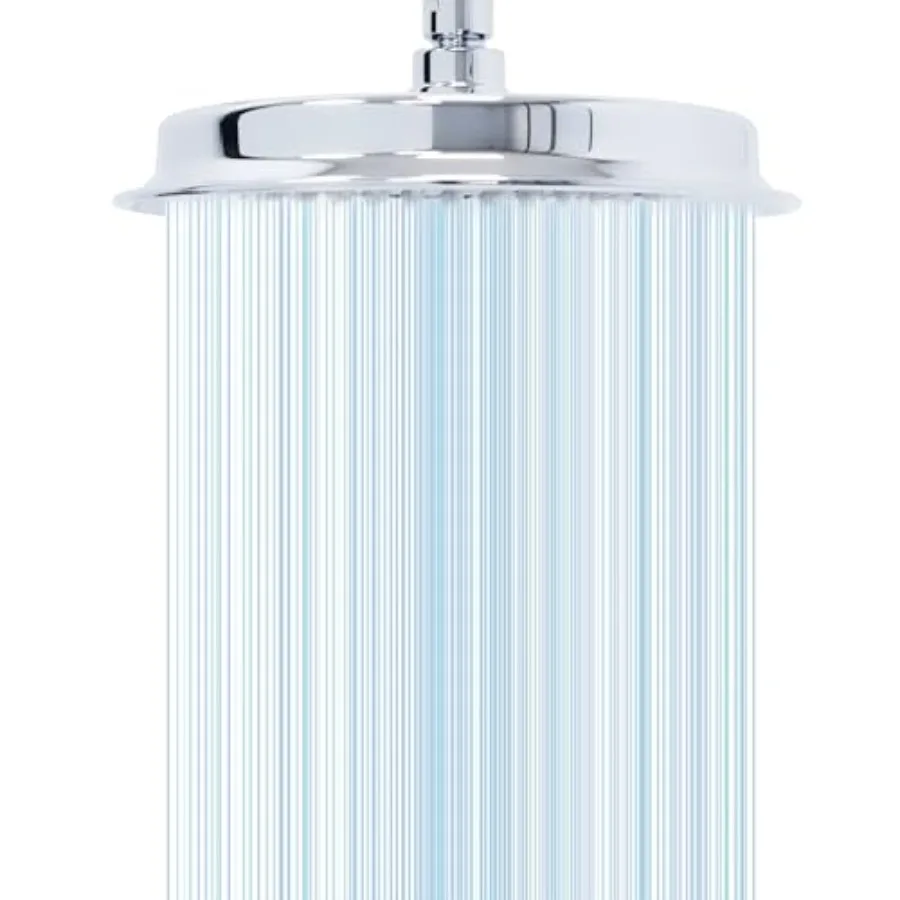 

9 Inch High Pressure Rain Shower Head - Stainless Steel Water Saving Adjustable - Fits Any Bathroom and Home Round