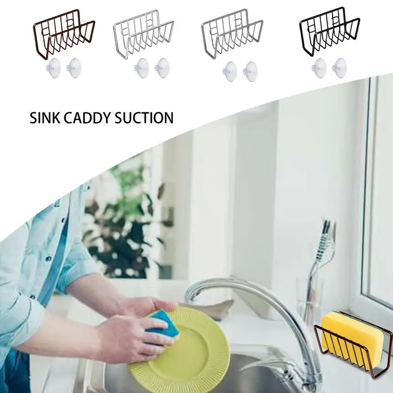 Kitchen Sink Suction Holder Stainless Steel Holder For Dishcloth Dishcloth Up Storage Hook Cleaning Rack Supplies For Toothbrush