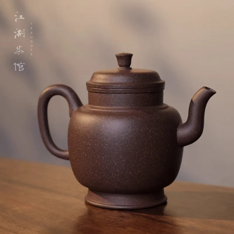 Ming Style High Palace Lamp, Qingde Tang Antique Imitation, Purple Clay, Yi Original Mine Handmade Clay Teapot