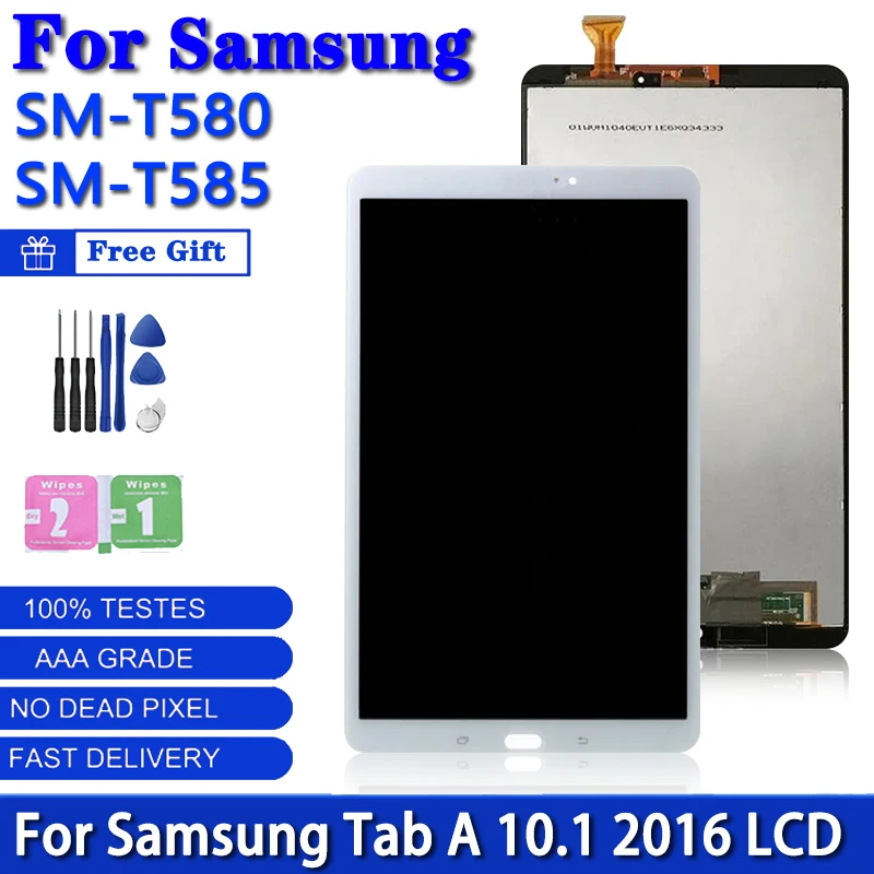 10.1 inch For Samsung Tab A 10.1 2016 SM-T580 SM-T585 LCD Display + Touch Screen Digitizer For Samsung T580 T585 Display