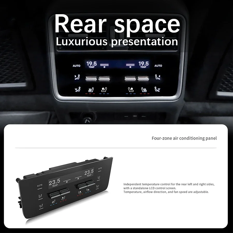 

LCD Air Conditioning Screen Panel For Porsche Cayenne 958 92A 2024 Rear AC Touch Display Intelligent Modification Accessories