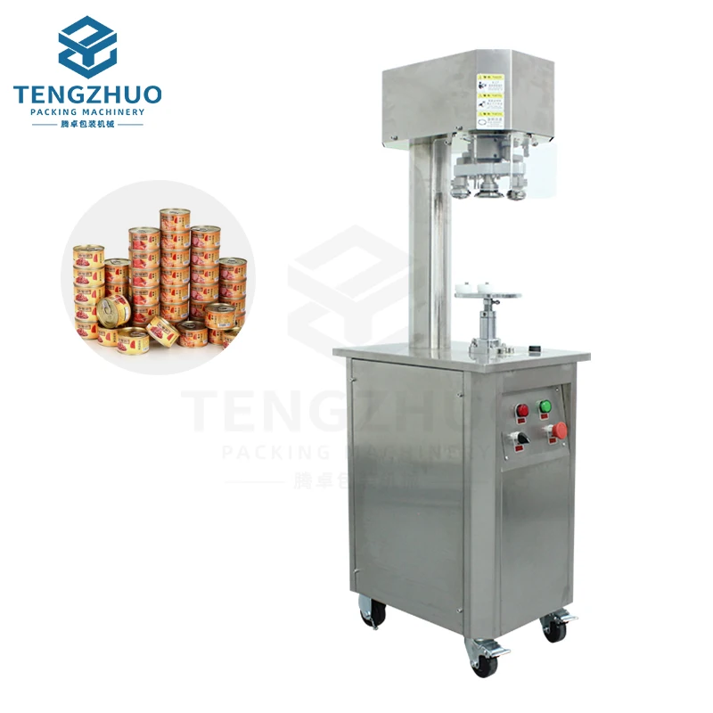 Direct Sale CE Certification Professional Intelligent Semi-automatic Capping And Can Sealing Machine For Bottle Can Sealer
