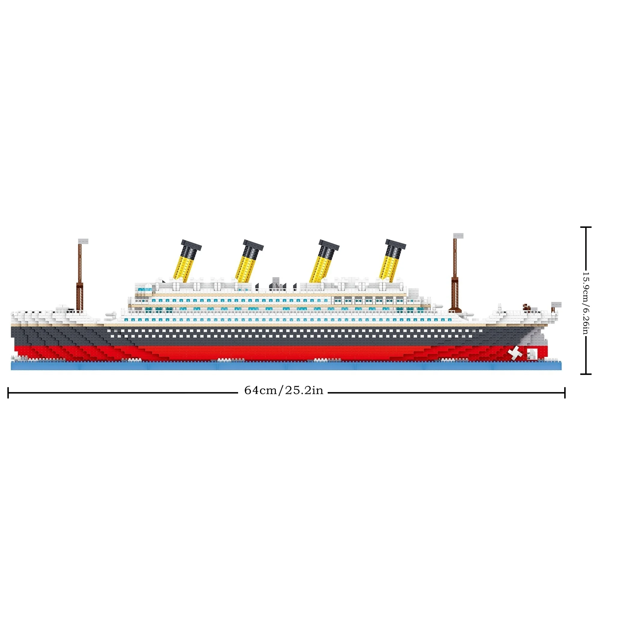 Set Di Blocchi Di Costruzione Modello Di Titanic - Kit Di Mockup Di Set Di Blocchi Di Costruzione Modello Di Titanic - Kit Di Mockup Di