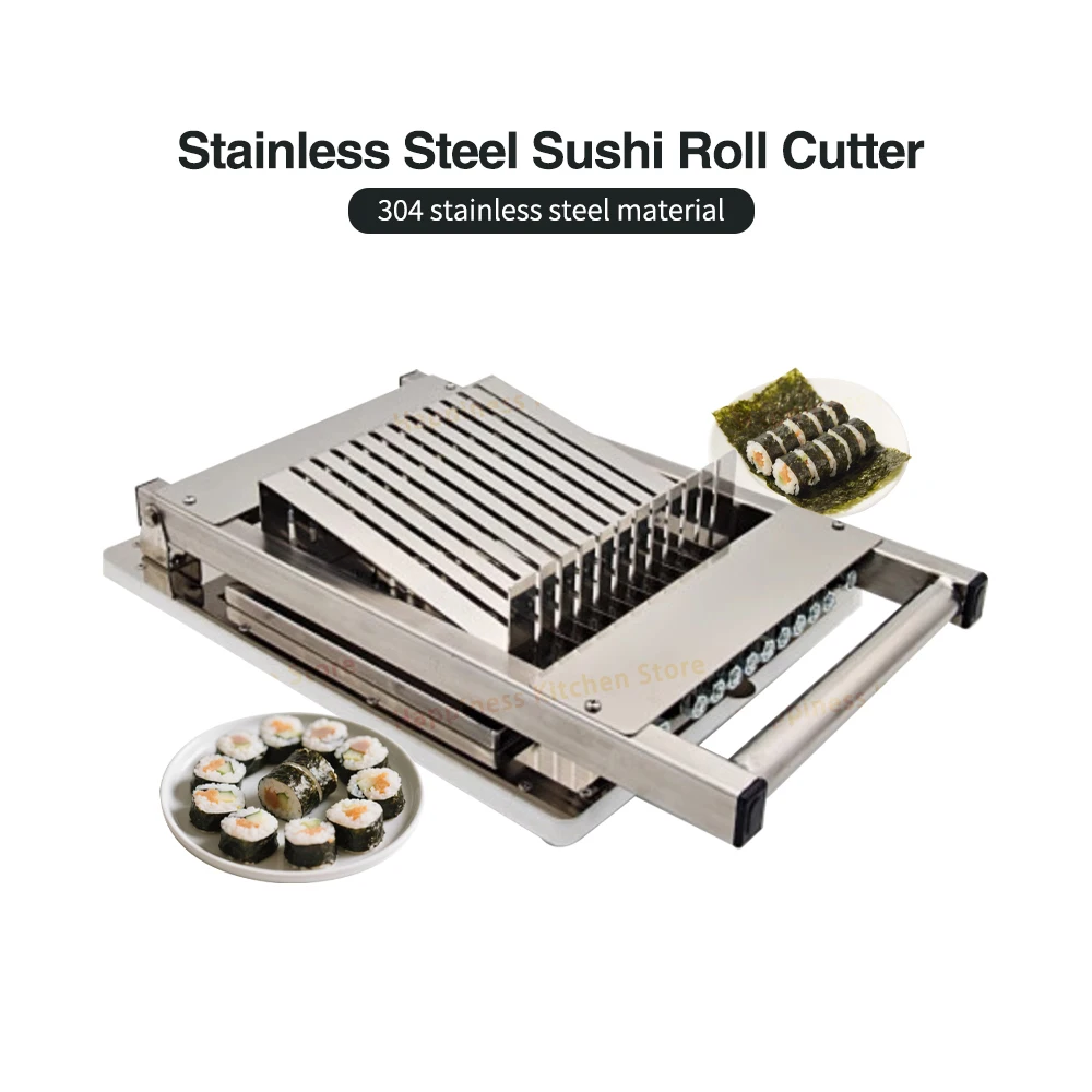 

Commercial Manual Sushi Rolling Cutter,Hand-operated Sushi Slicer,Sushi Cutting Machine For 8/10/12-pieces cutting,Sushi Tools