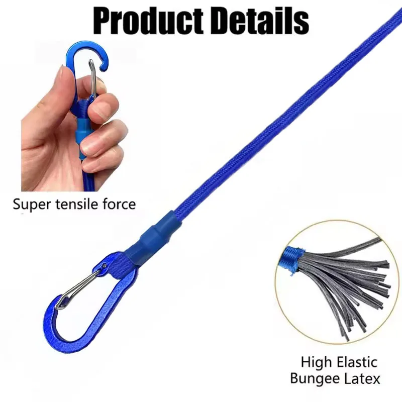 Luggage Elastic Strap 8mm Heavy Duty Elastic Rope Tent Binding Rope Camping Supplies Speedboat Parking Binding Rope view 4