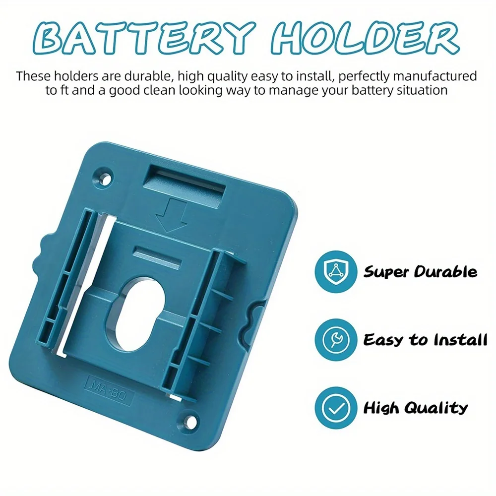 10pcs Battery Dock Holder Wall Mount for 18V Makita BL1860 BL1850 BL1840 BL1830 Batteries Bracket Storage for Warehouse Factory