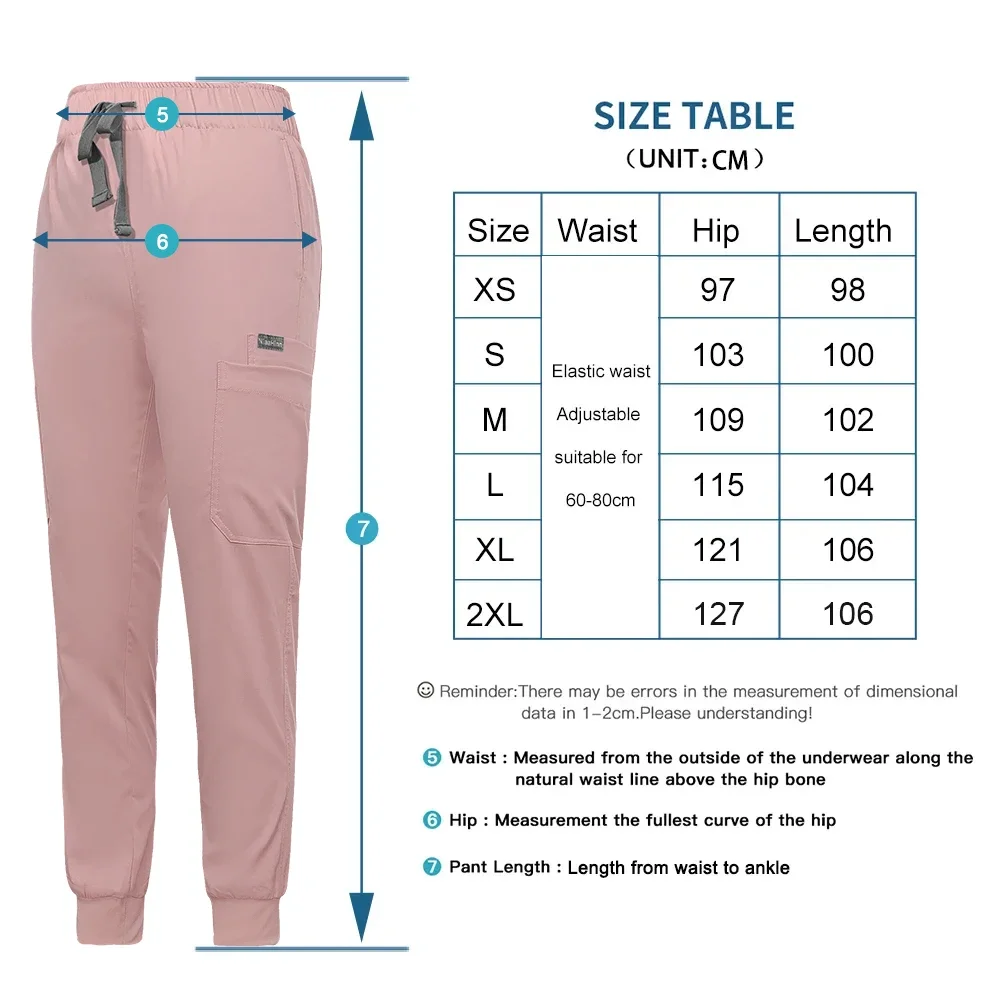 Vendite calde Scrub pantaloni da lavoro ospedalieri 10 colori accessori per infermiere all'ingrosso pantaloni uniformi mediche pantaloni uniformi chirurgiche Unisex