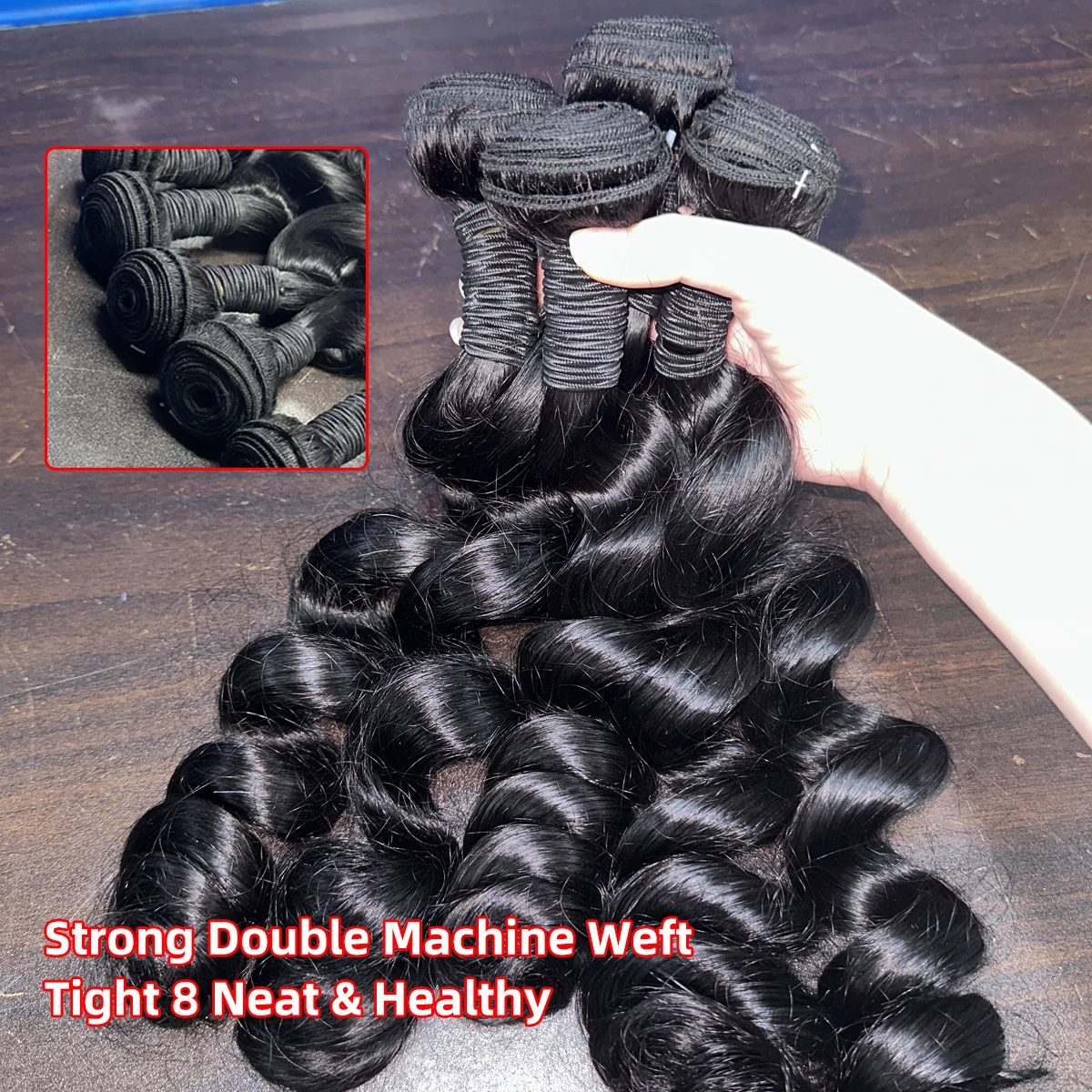 30 Inch Loose Wave Bundles 100% Human Hair Natural Black 14-32 Remy Hair Extensions Raw Hair Bundles For Women 10A Thick Bundles image 6