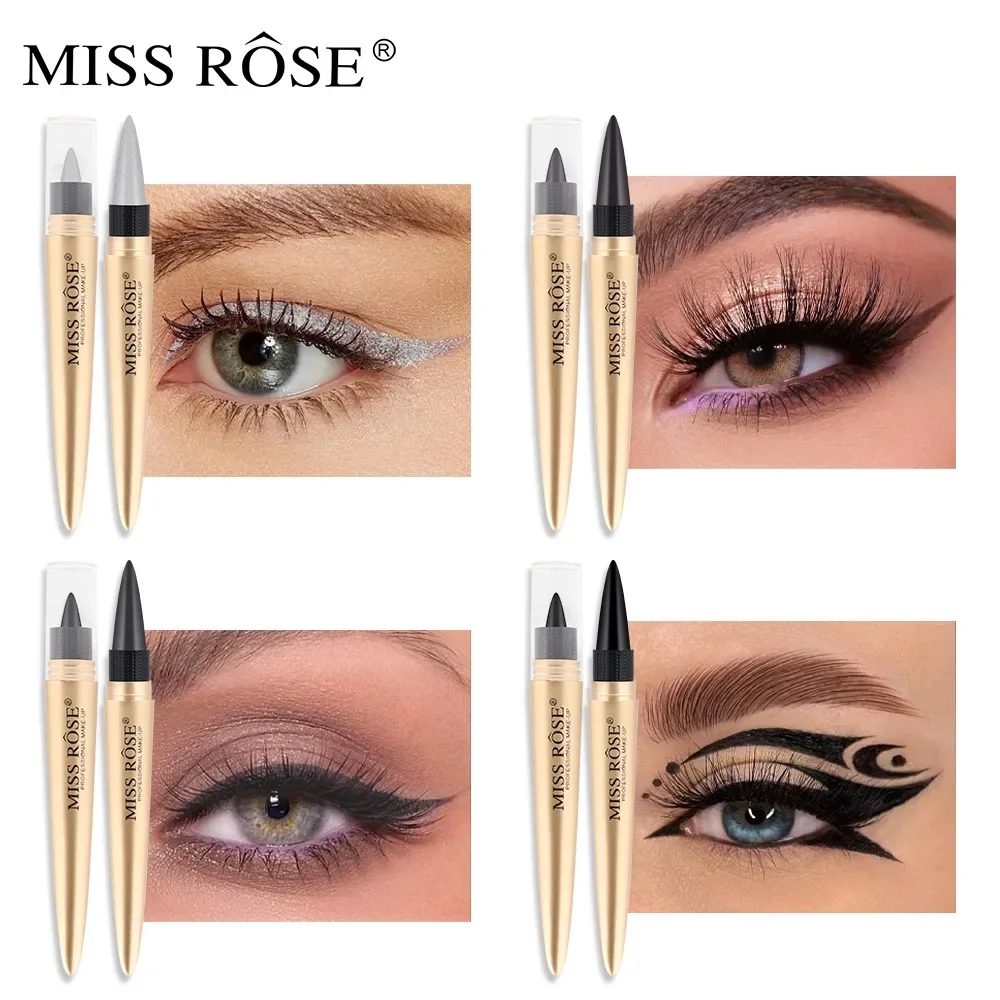 MISS ROSE 24Hour Colour Excess Eye Liner Gel Make-up Long-Wearing Non-Smudge Water Lines Highly Pigment Eyeliner Pencil Cosmetic