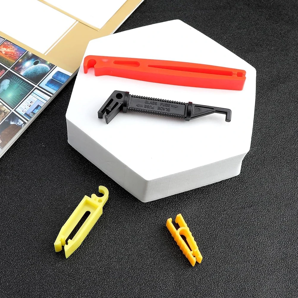 

4pcs Fuse Extractor Tool for Car Auto Medium Small Size Fuse Replacement Removal Pliers Plastic Durability Reliable Electrical