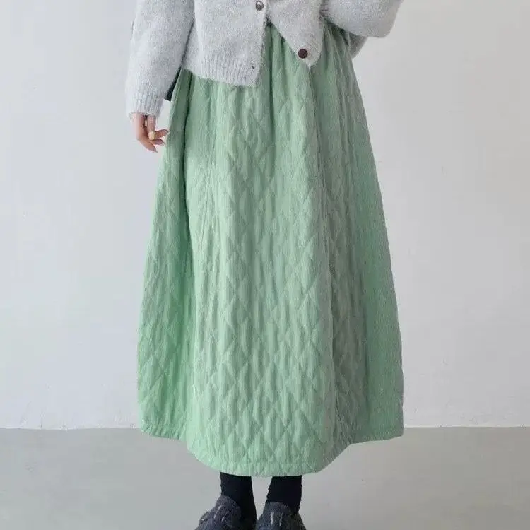 تنورة قطنية قصيرة فنية كلاسيكية للنساء للخريف والشتاء بخصر مطاطي، تنورة طويلة برعم كلمة #1