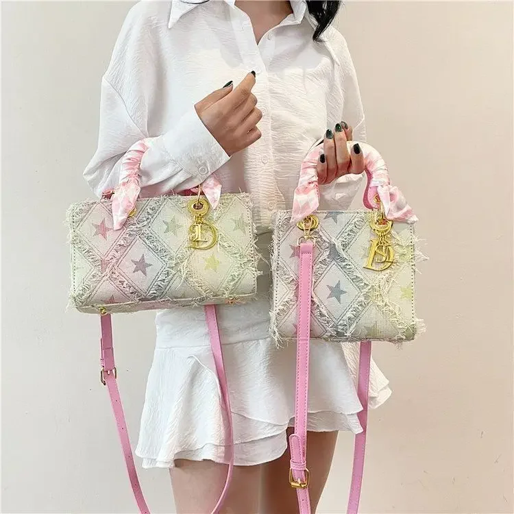 New Trendy Cowboy Embroidered Daifei Bag for Women 2024Fashion Versatile Handheld Shoulder Bag Light Luxury Design Crossbody Bag