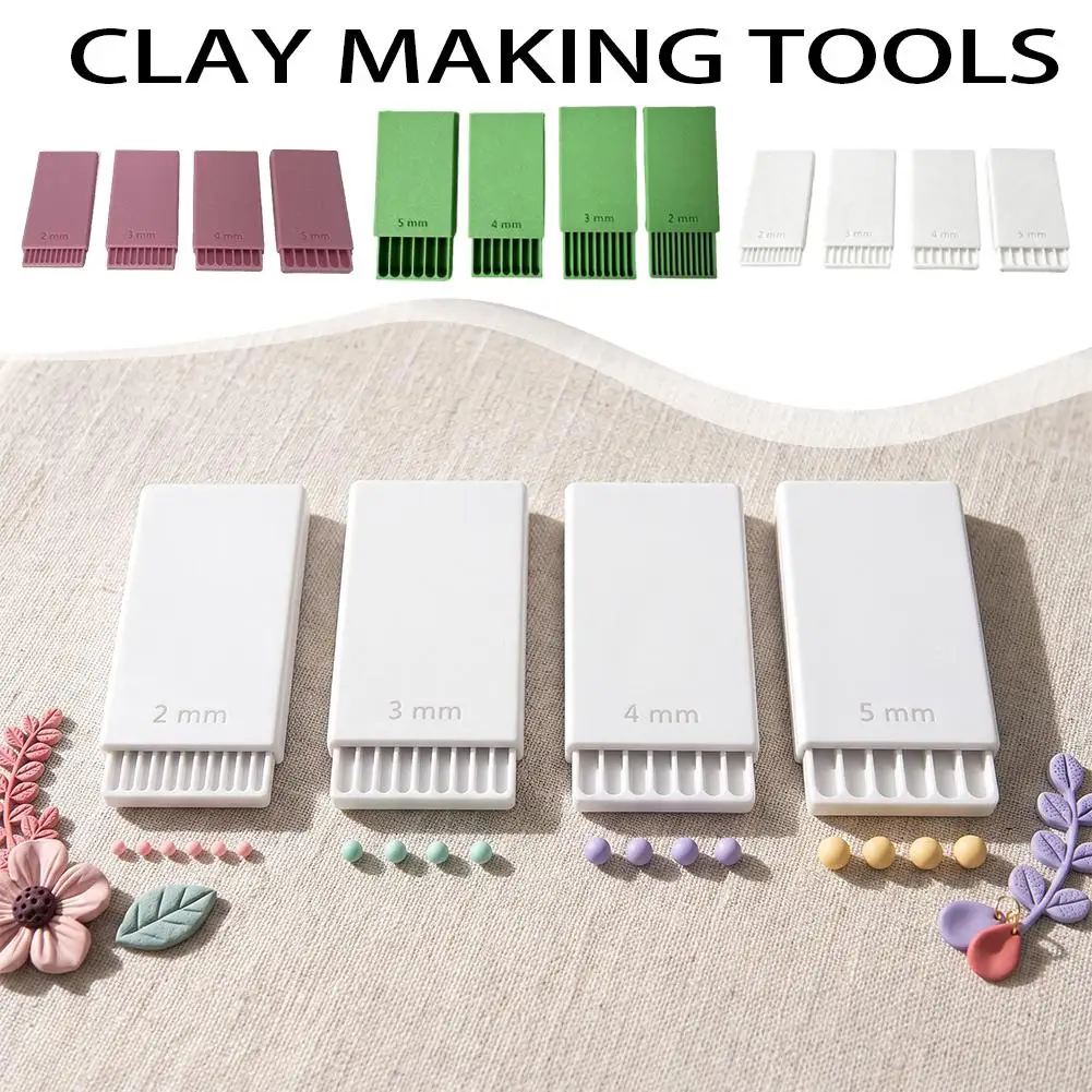 4 Sizes Clay Ball Maker Tool 2mm-5mm Polymer Clay Bead Rolling Molding Tool For Nail Art Miniature Jewelry DIY Craft Craft Tools