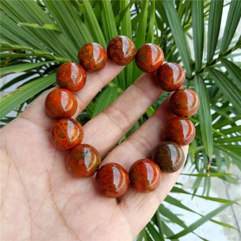 Jade A-grade flame-patterned agate bracelet, manufactured by a Hebei-based company specializing in Warring States period red aga