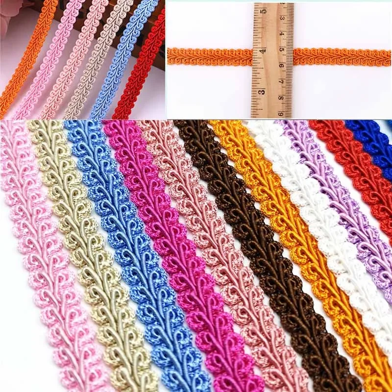 10m Lace Trim Ribbon Centipede Braided Lace DIY Craft Sewing Accessories Wedding Decoration Fabric Curve Lace Laces for Sewing