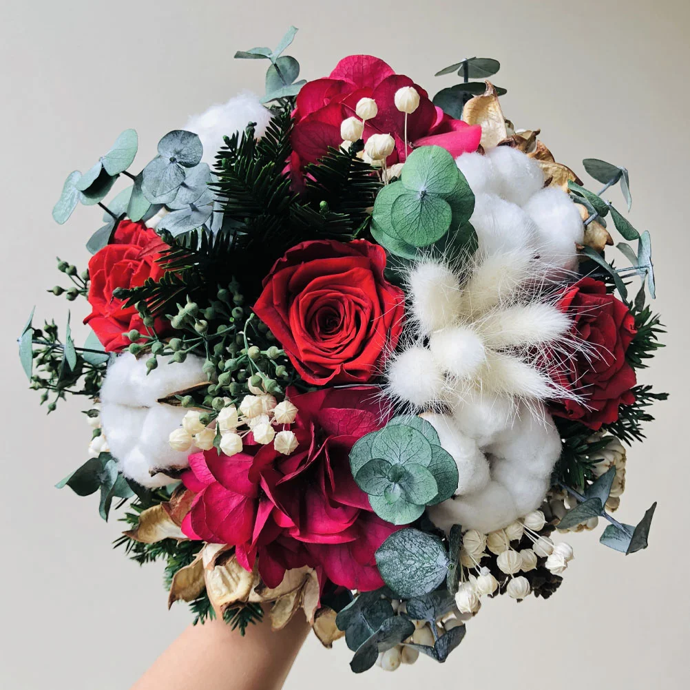12 Pcs/Box Preserved Flower Rose Bouquet Valentines Day Decorations Hand Make Flowers Crafts Fake Roses Classical Forever