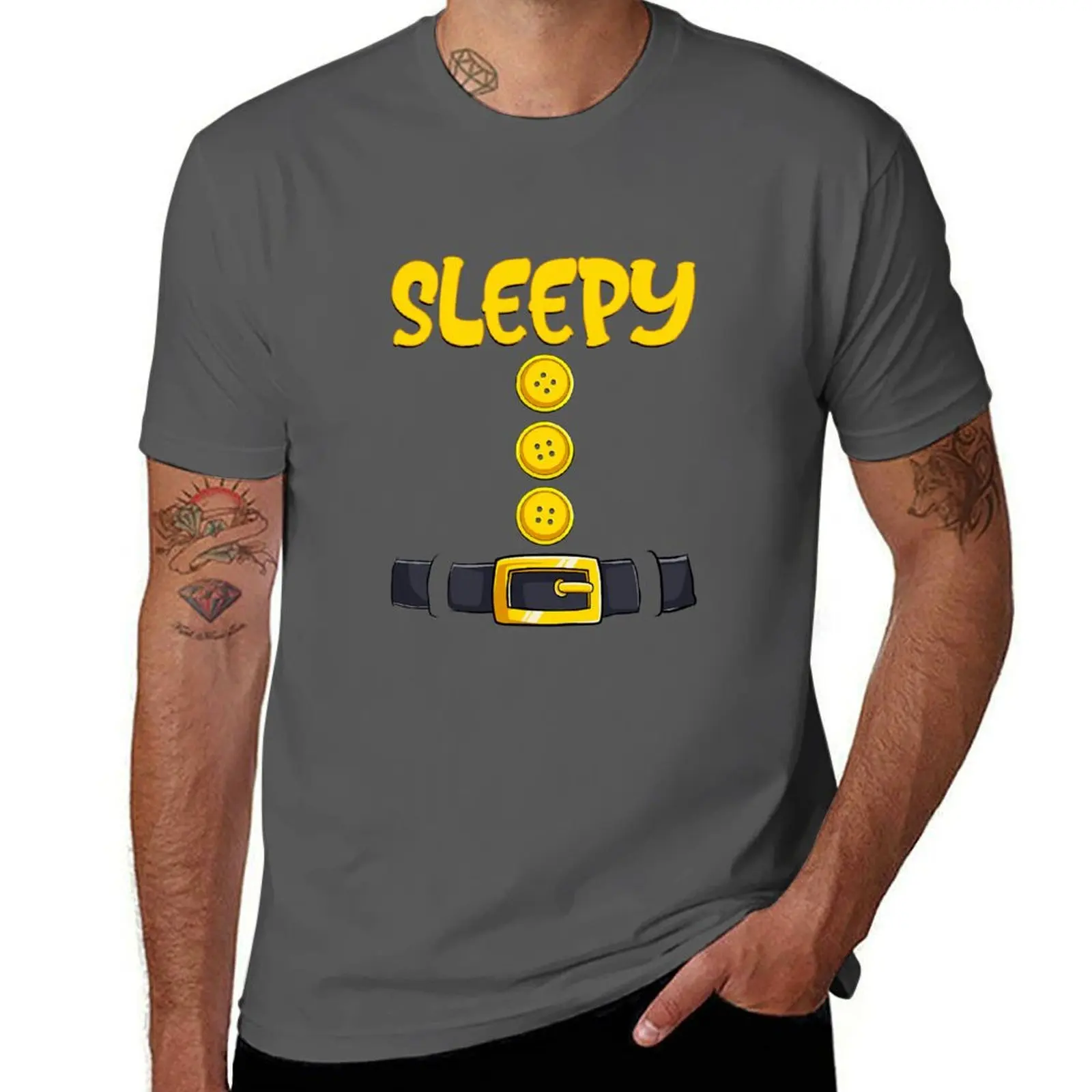 

Sleepy Dwarf Halloween Costume Funny Gift Idea Sleepy Dwarf T-Shirt man t shirts cotton t shirt man casual T-Shirt