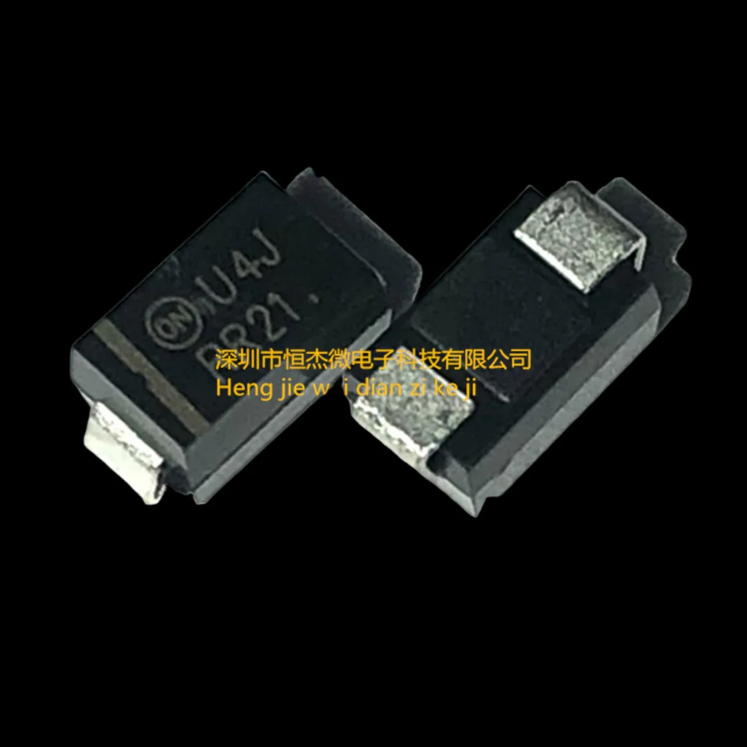 10PCS/MURA160T3G screen printing: U4J SMA package patch fast recovery diode DO-214AC