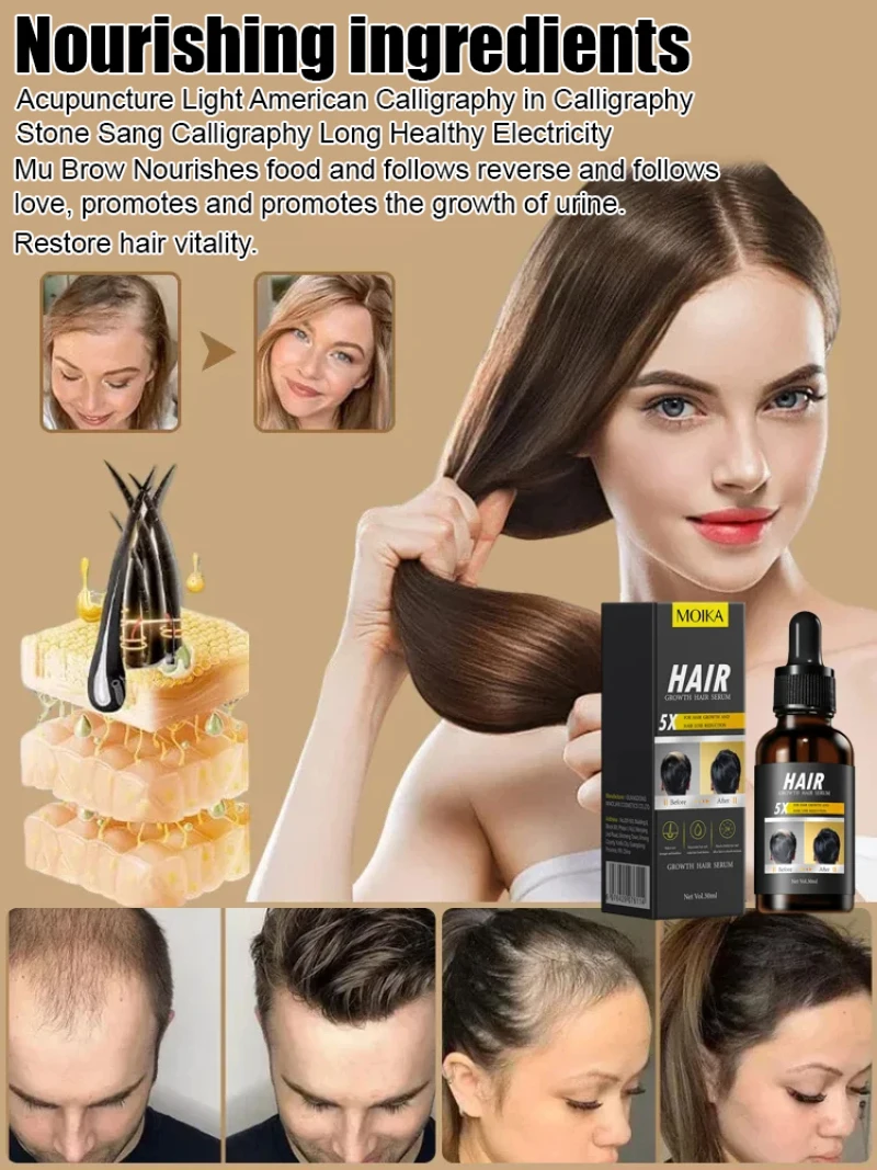 Serum pertumbuhan rambut, Pembersih mendalam, menutrisi kulit kepala mengurangi rambut rontok, meningkatkan pertumbuhan rambut dan meningkatkan rambut kering