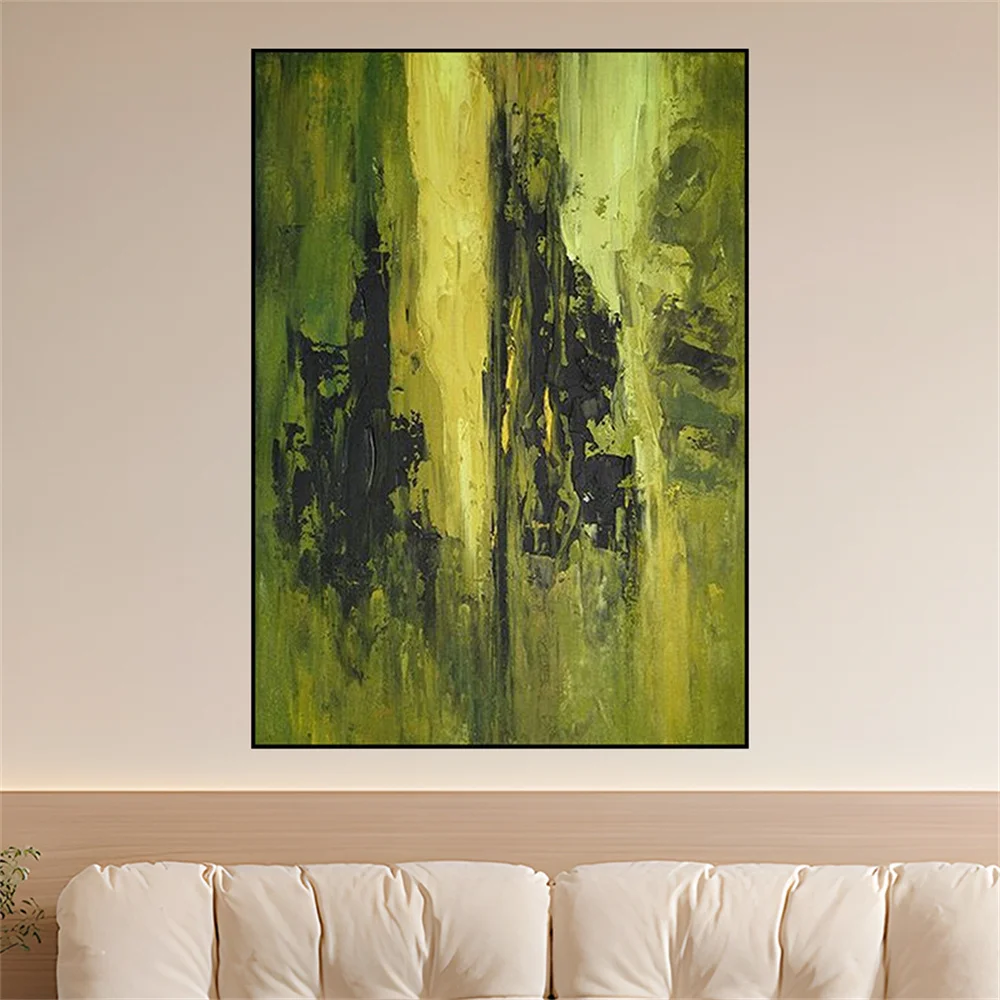 100% Handmade Oil Paintings Decor Living Room Pop Sofa Background Gold Foil Poster Nordic Style Grainy Canvas Mapping Mural