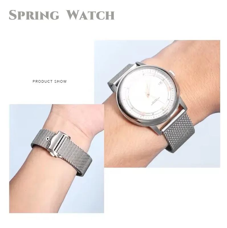 20mm Watch Strap Milan Watchband Stainless Steel Mesh Anti-Allergy for Seamaster300 Observatory Breitling IWC Replace Universal