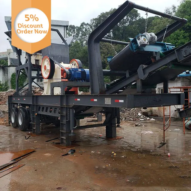 High Capacity Mobile Jaw Crusher Plant Tire Type With Core Motor And PLC For Mining Equipment Mobile Stone Crusher