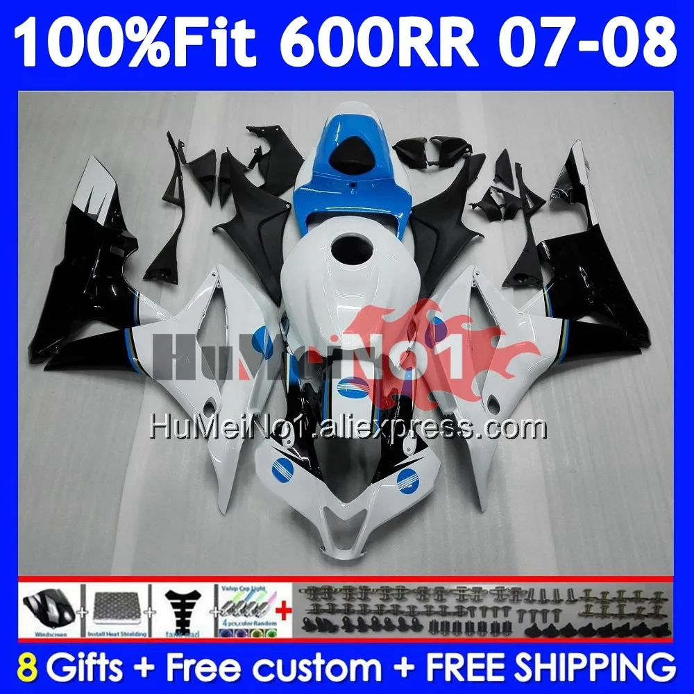 Injection For HONDA CBR 600 RR CC 600RR 600F5 KONICA blue CBR600RR 42No.20 CBR600F5 600CC CBR600 RR F5 2007 2008 07 08 Fairing