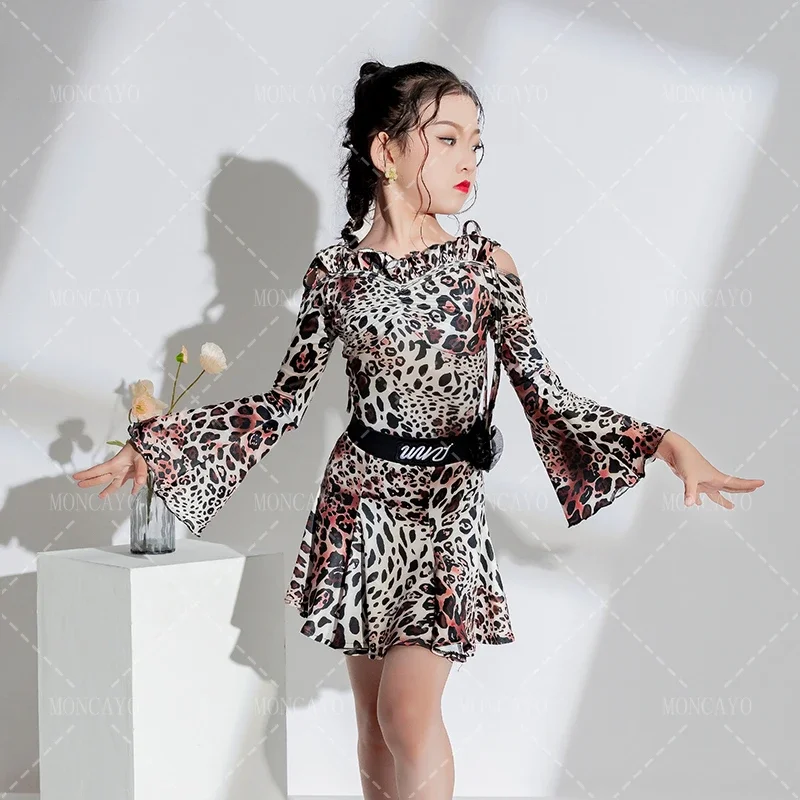 

Платье для латинских танцев Samba Tango Cha Cha, платья для соревнований по сальси и румбе для девочек, платья для бальных танцев, детское платье для латинских танцев