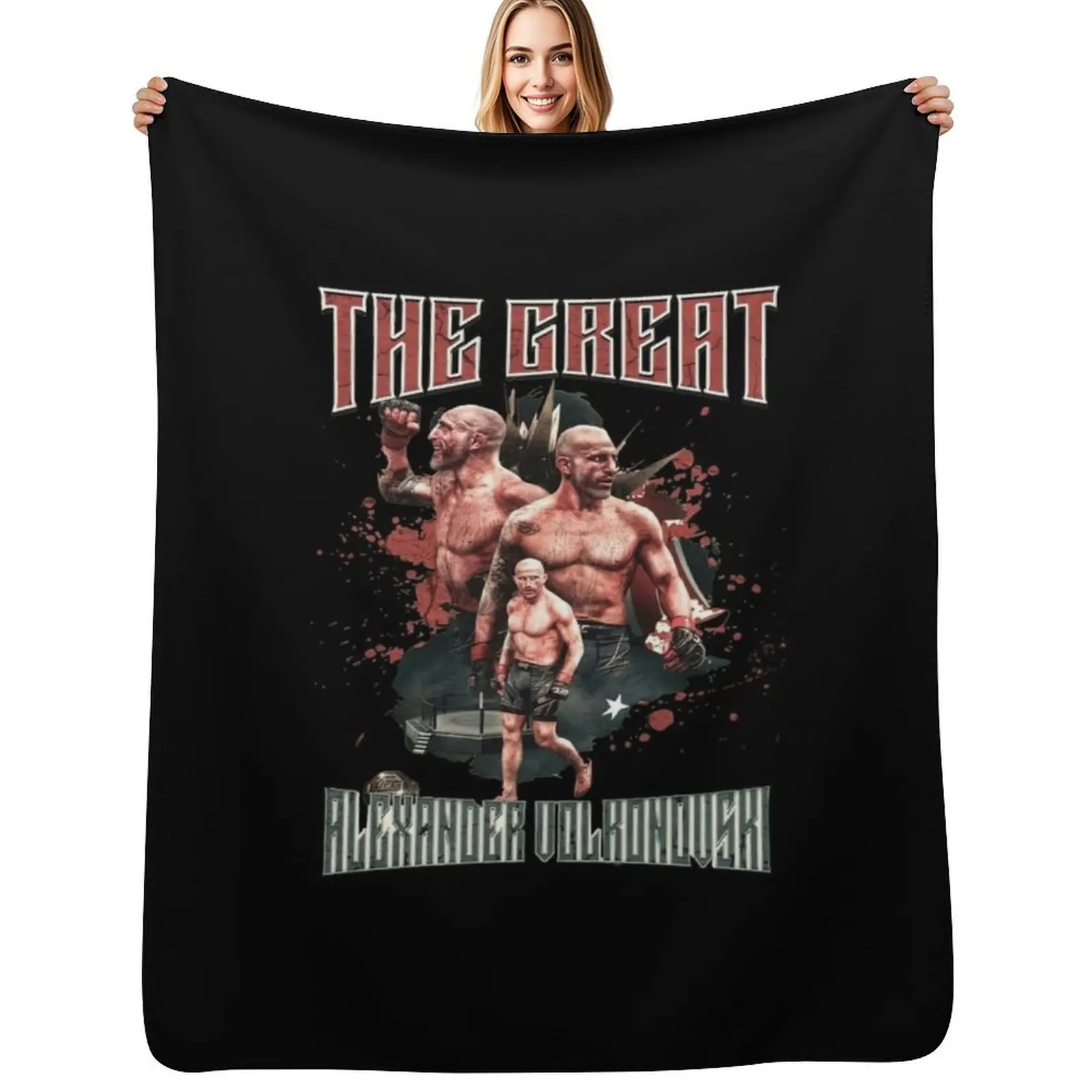 

Vintage 90s Fighter Bootleg Style Throw Blanket Softest Decorative Throw Blankets For Bed Soft Plaid Blankets