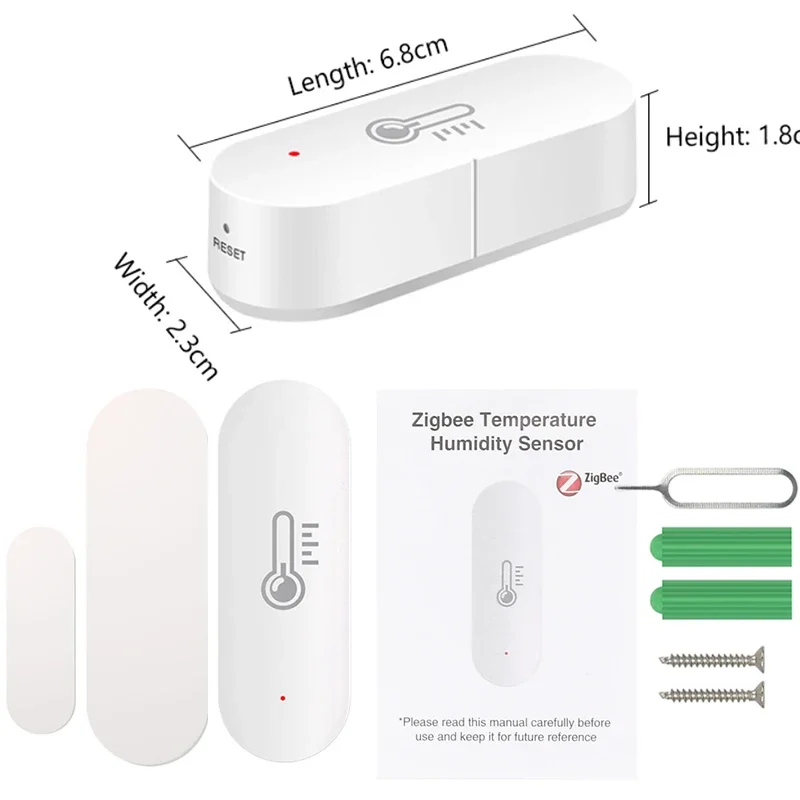 Czujnik temperatury i wilgotności Zigbee za pośrednictwem Yandex Alexa Tuya Smart Life inteligentny dom kryty higrometr termometr detektor