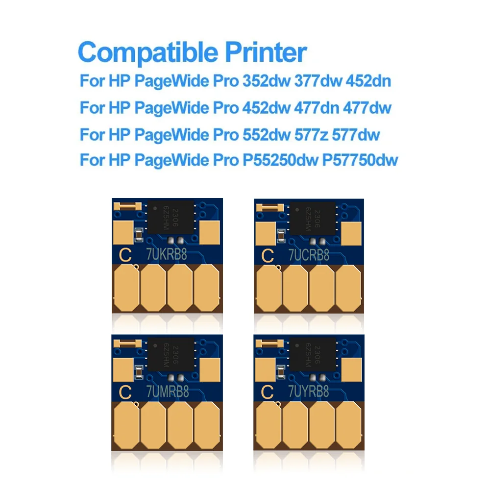 Чип ARC для HP 972 973 974 975 972XL 973XL 974XL 975XL PageWide Pro 352dw 377dw 452dn 452dw 477dn 477dw 552dw, чернильный картридж