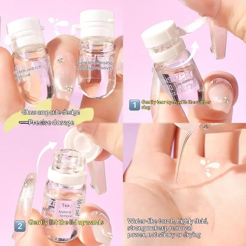 20Pcs Cleansing Oil Single-Use Portable Travel Makeup Remover Oil Gentle Deep Cleansing Mild Non-irritating Pore Cleansing Oil"