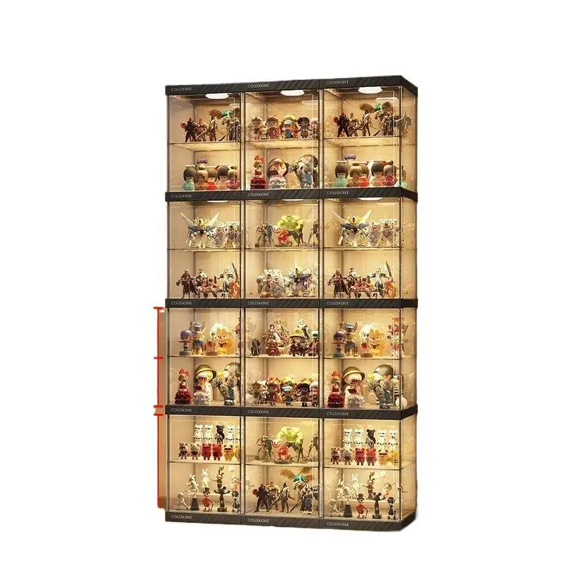 Figure Lego Display Cabinet Model Toy Display Shelf Household Doll Gundam Model Transparent Display Box