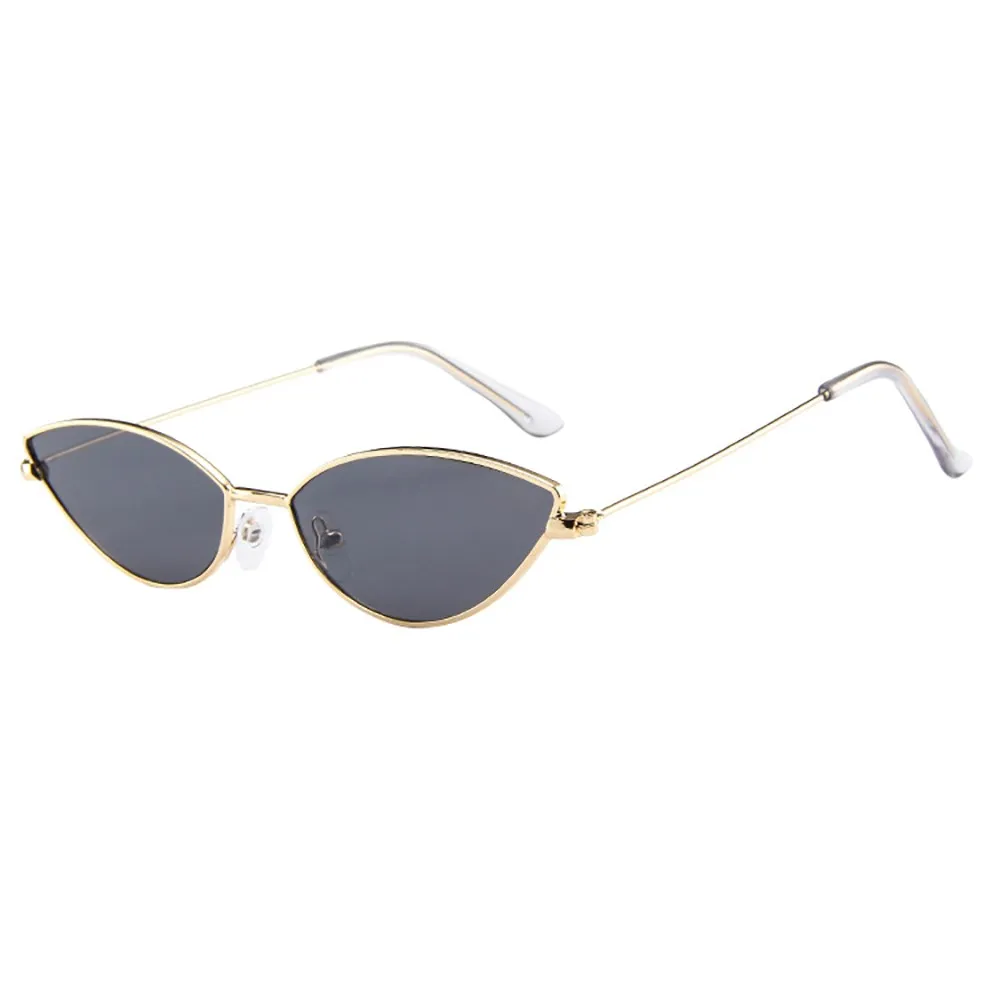 Limited Edition Gold Frame Sunglasses For Men And Women Small Frame Cat'S Eye Oval Retro Sunglasses Glasses Lentes De Sol Mujer