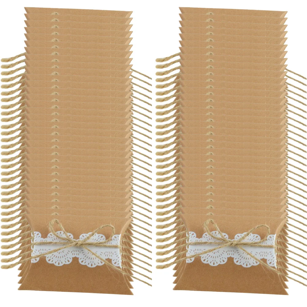 

100Pcs Kraft Paper Favor Boxes Wedding Party Treat Containers for Birthday Weddings and More Favor Boxes Wedding Decorations