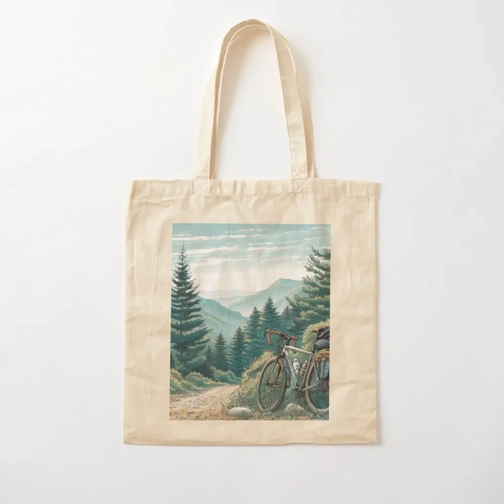 Bikepacking scenery Tote Bag woman shopping bag shopping bag tote bags aesthetic