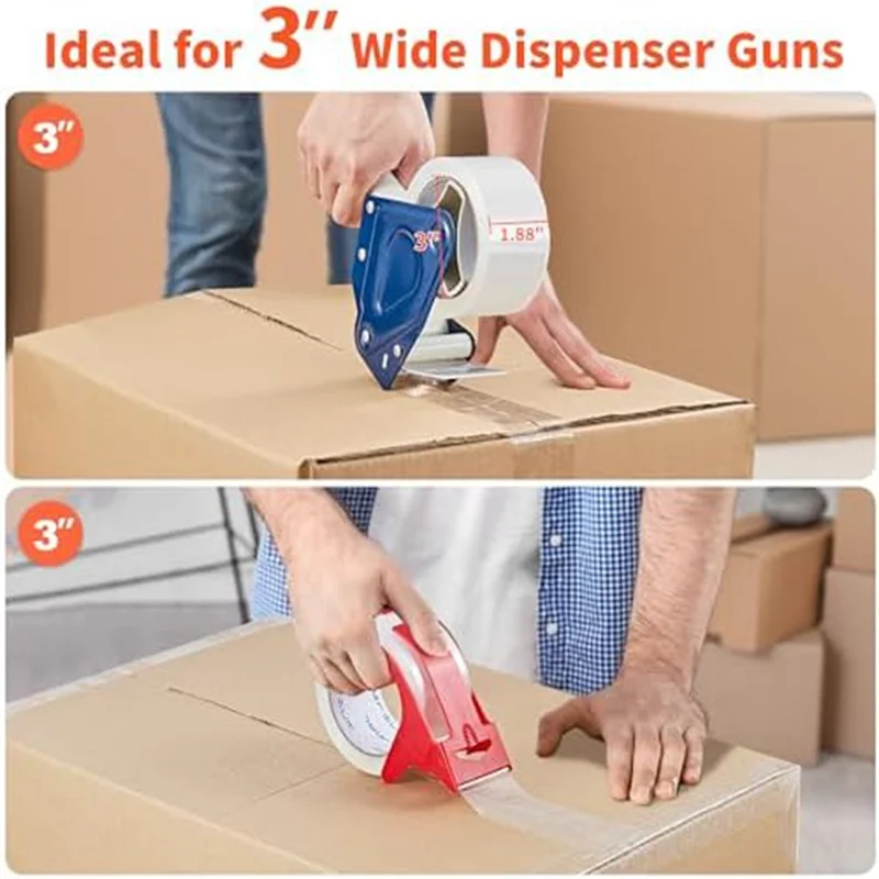 

ABSE-3 Roll Clear Packaging Tape Tape Dispenser, Heavy Duty Packaging Tape Refills For Shipping Packaging Mailing Easy To Use
