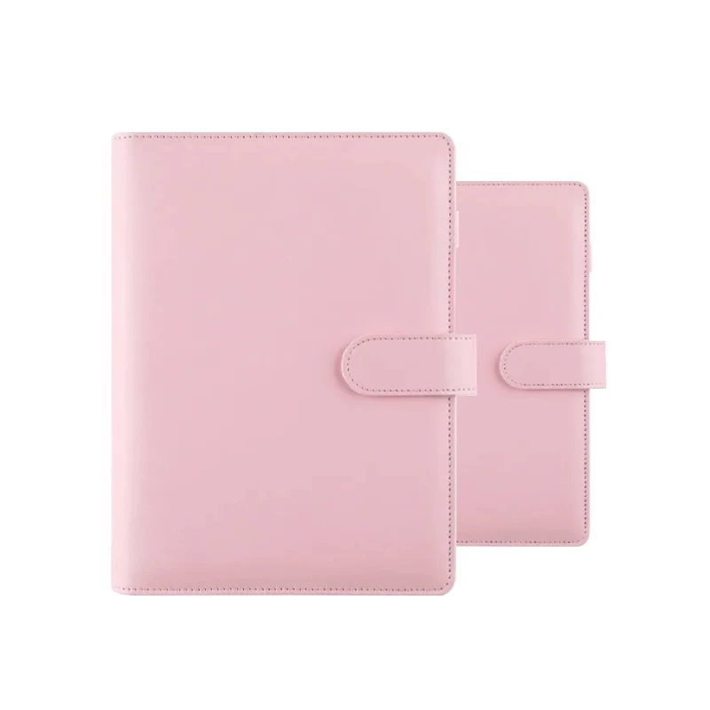 Macaroon Color A6/A5 PU Leather DIY Binder Notebook Cover Diary Agenda Planner Paper Cover School Stationery