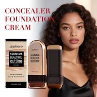 All-In-One Concealer Foundation Cream Lightweight Concealer Covers Dark Circles And Blemishes Moisturizing Contouring Stick Make