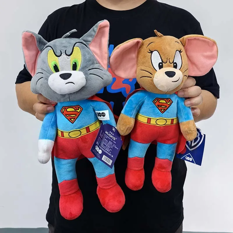 Warner 100th Super Tom y Jerry juguete de peluche lindo película de dibujos animados muñecos de peluche para fanáticos de todas las edades
