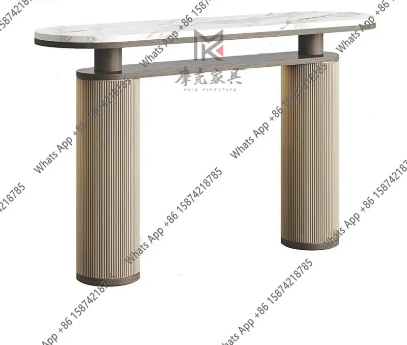 q light luxury acrylic entrance table creative designer model room villa entrance foyer end view table