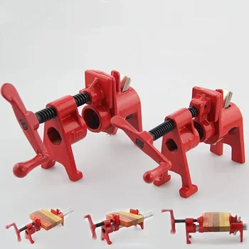 1/2 3/4&quot; strong fixed pipe clamp wood heavy duty wood glueing hose pipe clamp fixture quick F clip carpenter woodworking tools