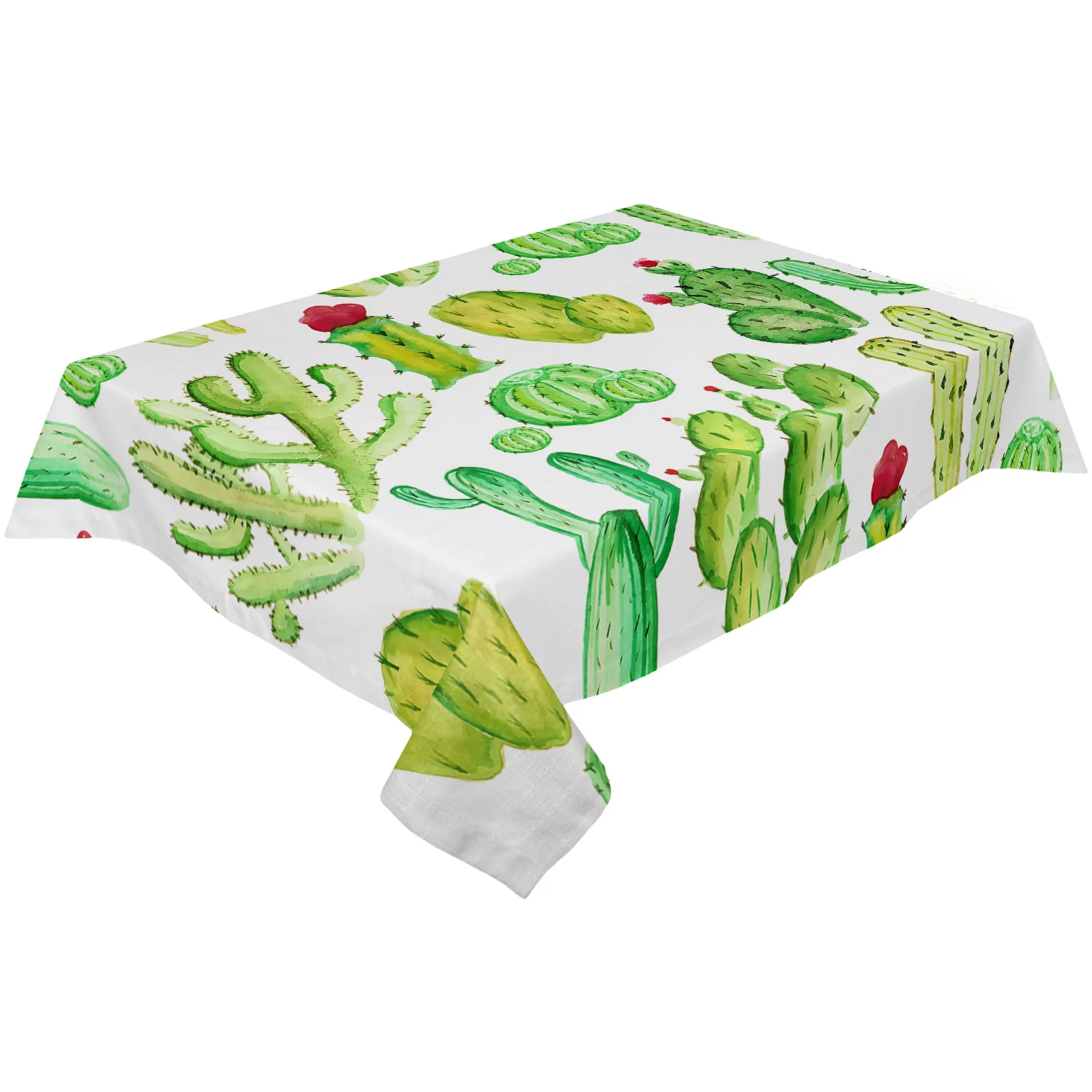 Succulent Cactus Table Cloth Waterproof Dining Tablecloth for Table Kitchen Decorative Coffee Cuisine Party Table Cover